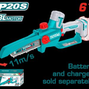 Sierra Mini Inalambrica 6"  20V Cargador Se Venden por Separado  Industrial  Super Total (TGSLI2066)