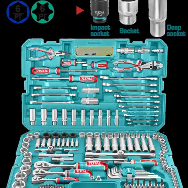 RACHE CON COPAS  1/2,1/4,3/8  X 156PZS INDUSTRIAL SUPER TOTAL (THKTHP21566)