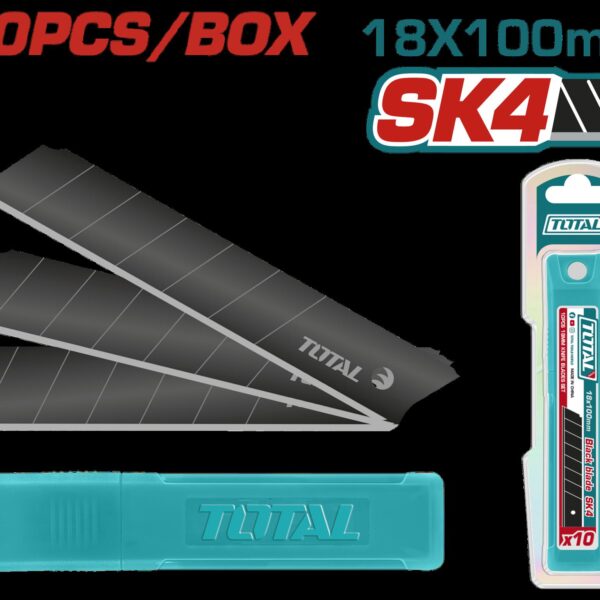 REPUESTO BISTURI NEGRO 18 X 100 MM JUEGO X 10 UNIDADES INDUSTRUAL SUPER TOTAL (THTCB181)