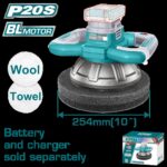 POLICHADORA ORBITAL INALAMBRICA 254MM 20V BATERIA Y CARGADOR NO INCLUIDO  INDUSTRIAL SUPER TOTAL (TOPLI202548)