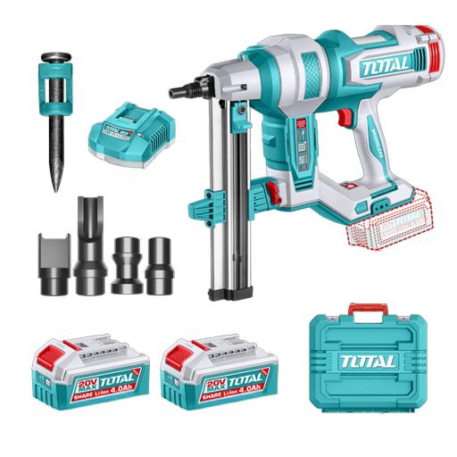 CLAVADORA INALAMBRICA CONCRETO 40MM 20V INCLUYE 2 BATERIAS 4.0AH , CARGADOR Y ACCESORIOS INDUSTRIAL SUPER TOTAL (UTCNLI9008)