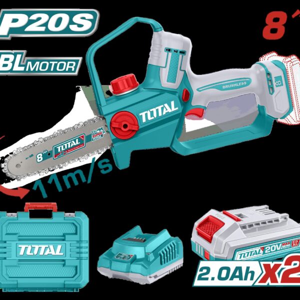 SIERRA MINI INALAMBRICA 8"  20V INDUSTRIAL INCLUYE 2  BATERIA 2.0AH  Y CARGADOR  TOTAL (UTGSLI20882)