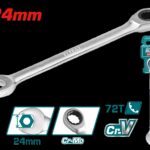 LLAVE MIXTA 24MM CON RACHE CR/V INDUSTRIAL SUPER TOTAL (TCSPAR241)