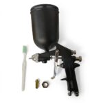 Aerografo Uduke Profesional  Vaso de 600 Cc Pistola F75G Negra (HT4083)
