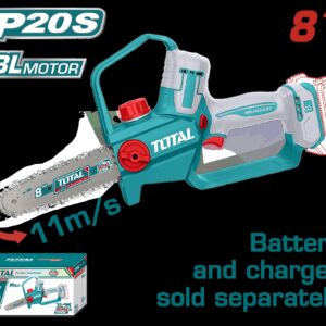Sierra Mini Inalambrica 8"  20V Cargador Se Venden por Separado  Industrial  Super Total (TGSLI2088)