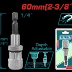 PUNTA EXTENSION MAGNETICA PARA TALADRO (1/4X2-3/8) TOTAL (TAC464601)