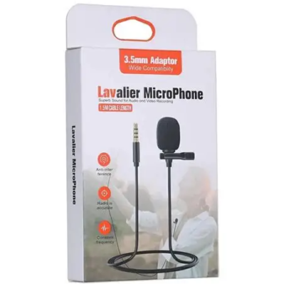 MICROFONO LAVALIER 3.5mm ADAPTADOR