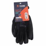 GUANTE NITRILO SEGURIDAD THOR NEGRO TALLA L-9 (THEP202)