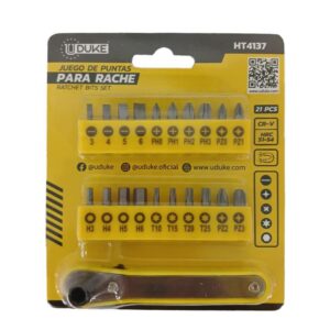 Juego de Destornilladores Puntas Intercambiables x 21 Pzs  (HT4137)
