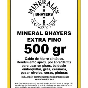 MINERAL AMARILLO BHAYERS CAJA 500GR