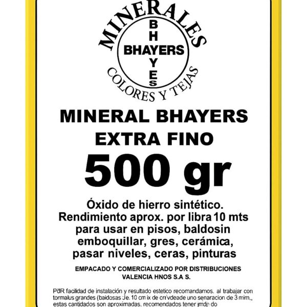MINERAL AMARILLO BHAYERS CAJA 500GR