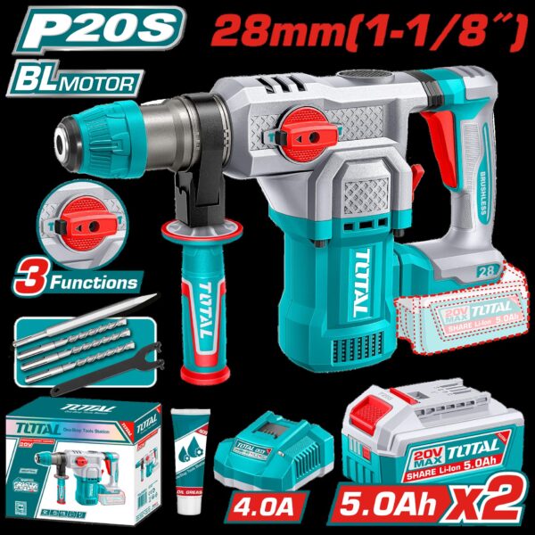 TALADRO ROTOMARTILLO SDS PLUS 4.5 JULES INCLYE ACCESORIOS (UTRHLI202862)