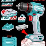 TALADRO INALAMBRICO 1/2" 50 NM 20V CAJA PLASTICA INCLUYE 2 BATERIA 2.0AH, 1 CARGADOR Y ACCESORIOS INDUSTRIAL SUPER TOTAL (UTDLI205062)