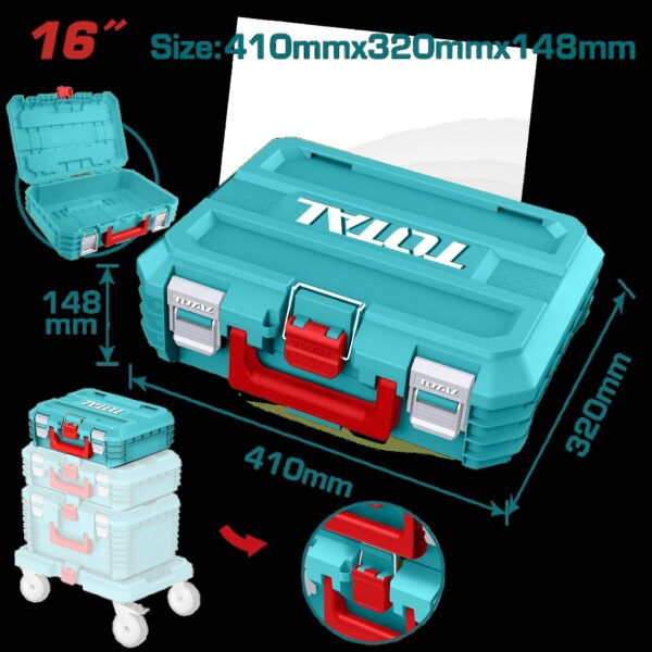 CAJA HERRAMIENTAS 16" APILABLE SUPER TOTAL (TPBXS101)