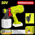 Pistola Pintar Inalambrica 650ML 20V Incluye Aguja de Limpieza y Dos Boquillas, Bateria y Cargador No Incluido Dyllu (DTSU3066)