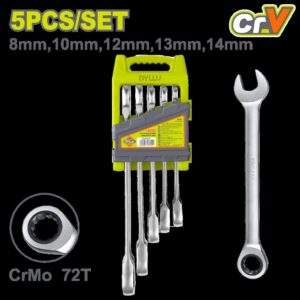Llave Mixta 8 - 14 MM con Rache Juego x 5 Pzs Dyllu (DTSP4205)