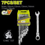 Llave Mixta 8 - 19 MM con Rache Flexible Juego x 7 Pzs Dyllu (DTSP5207)