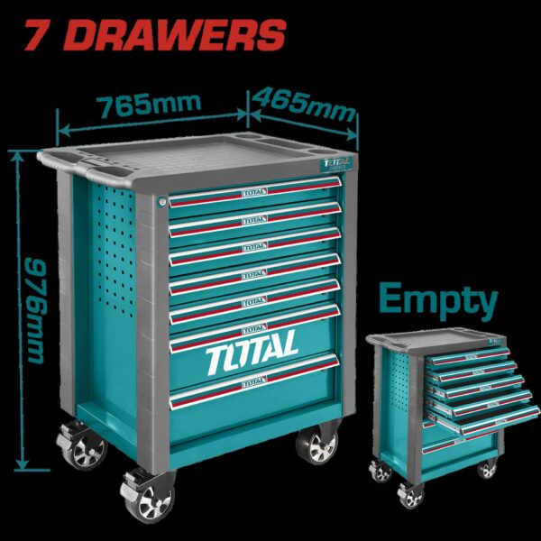 CARRO PARA HERRMIENTAS 7 BANDEJAS (76.5 X 46.5 X81.2MM) INDUSTRIAL SUPER TOTAL (THRC01071)