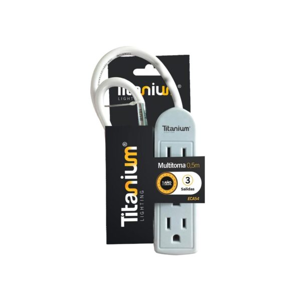 TOMA MULTIPLE ELECTRIC X 3 SALIDAS 50CM CABLE (ECA54 )