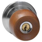 CHAPA BOLA ALCOBA P/MADERA UDUKE COLOR MIEL ESCUDO CROMADO (5831-QJM) (HT2017SS) REF 4668A