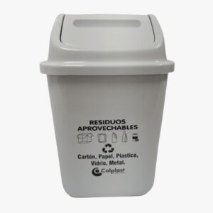 PAPELERA VAIVEN 7 LTS BLANCA COLPLAST