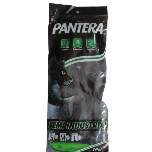 GUANTE DOMESTICO PANTERA NEGRO TALLA M X PAR