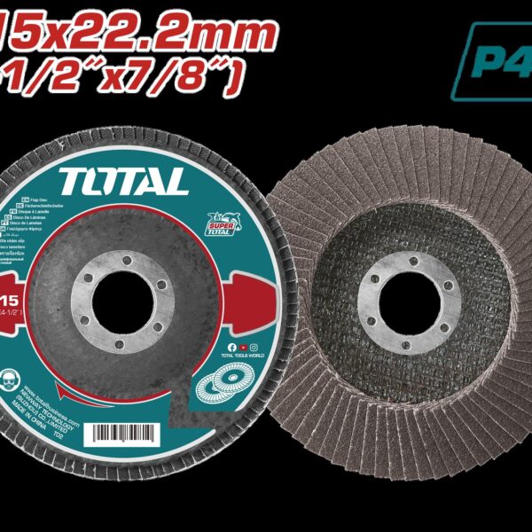 DISCO FLAP 4 1/2  GRANO 40 (115X22.2MM) SUPER TOTAL (TAC6311540)