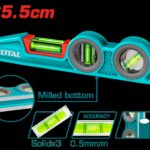 NIVEL DE 225MM ALTA RESISTENCIA ALUMINIO CUERPO CONICO INDUSTRIAL SUPER TOTAL (TMT921306)