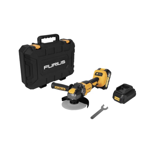 PULIDORA 4 1/2 FURIUS INALAMBRICA 21V + BATERIA 4 A.H + CARGADOR (FAG2170K)