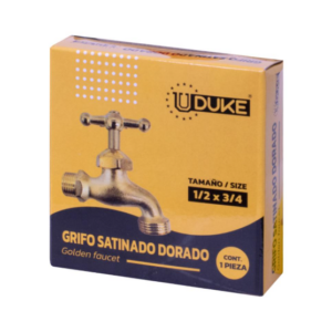 GRIFO SATINADO DORADO UDUKE EN CAJA (HT1228) Item: 13594
