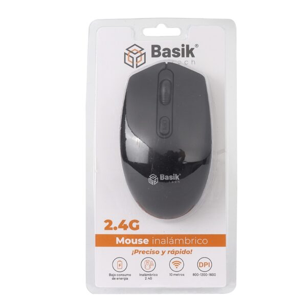 MOUSE INALAMBRICO BASIK TECH NEGRO Ref: 80263