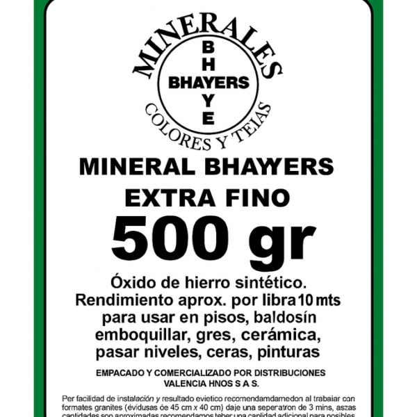 MINERAL VERDE BHAYERS CAJA 500GR Ref: 23159