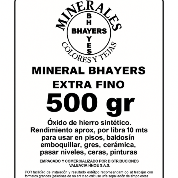 MINERAL BLANCO BHAYERS CAJA 500GR Ref: 23156