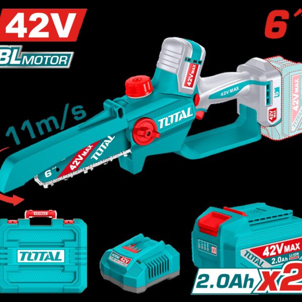 SIERRA MINI INALAMBRICA 6"  42V  INCLUYE 2  BATERIA 2.0AH  Y CARGADOR  INDUSTRIAL SUPER  TOTAL (UTGSLI42681)