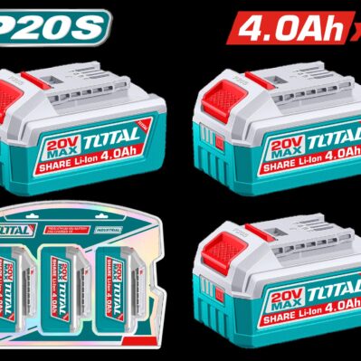 KIT DE 3 BATERIAS 20V 4.0AH INDUSTRIAL ION LITHIUM  INDUSTRIAL SUPER TOTAL (TOSLI251296)