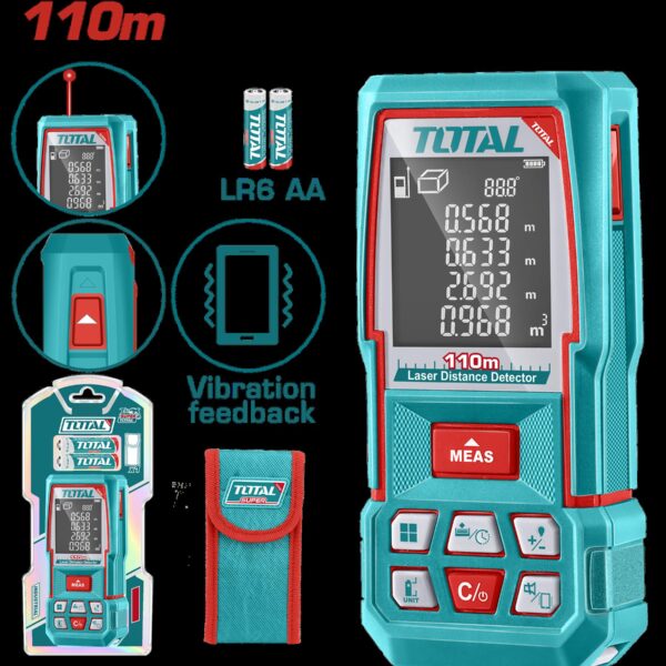 MEDIDOR DE DISTANCIA LASER 110MTS INDUSTRIAL SUPER TOTAL (TMT510369)