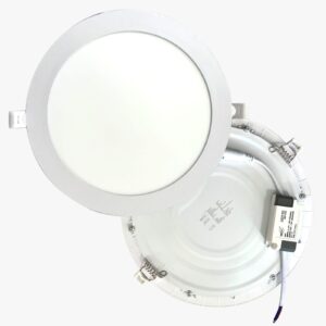 PANEL LED 12W REDONDO INCRUSTAR LUZ DIA VATIO 100-240VAC (6400K) (24007)