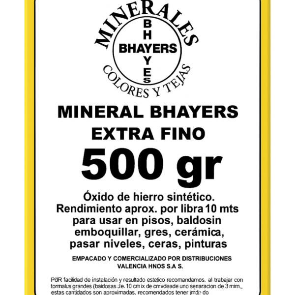 MINERAL AMARILLO BHAYERS CAJA 500GR Ref: 23154