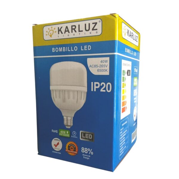 BOMBILLO LED 40W TRD 120MM AC85 265V KARLUZ Ref: KL-2473