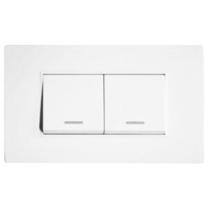 LINEA BK BLANCA INCRUSTAR SWICHE DOBLE CONMUTABLE VHARBOR 110-220V (118Z-02-3WAY) (RETIE-FL)(HT1517)(HT20334) Item: 1626H