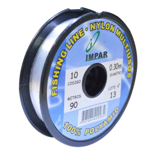 NYLON IMPAR 6 LBS 0.25MM (PAQ X 12) (CARRETO X 100MTRS) (PRECIO X UND) Ref:4559