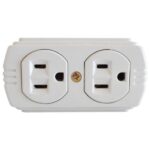 TOMA DOBLE T/L SOBREPONER CON P-TIERRA BLANCO UDUKE (RETIE-FL)(HT20378) Ref: 6708