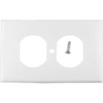TAPA PLASTICA TOMA DOBLE BLANCA T/L R/G (CUADRADA) (RETIE) Ref:4844A
