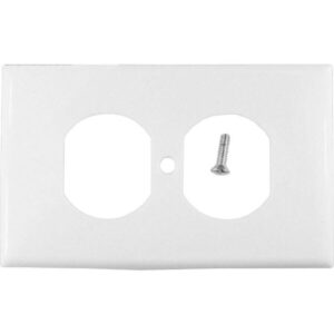 TAPA PLASTICA TOMA DOBLE BLANCA T/L R/G (CUADRADA) (RETIE) Ref:4844A