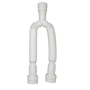 SIFON LAVAPLATOS FLEXIBLE BLANCO DOBLE 1 1/4″ BLANCO UDUKE (HT2283)Ref: 20815