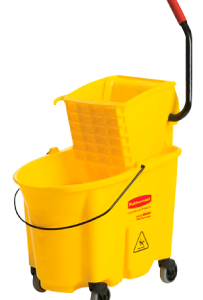 BALDE EXPRIMIDOR CON ESCURRIDOR 36 LTRS AMARILLO