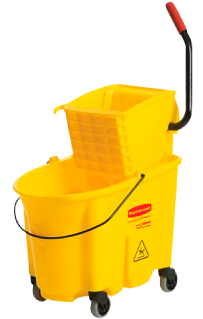 BALDE EXPRIMIDOR CON ESCURRIDOR 36 LTRS AMARILLO