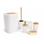 SET DE ACCESORIOS PARA BAÑO X 6 PZS BLANCO (HT4314)