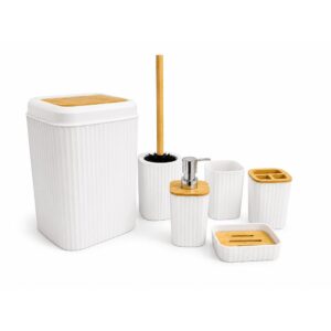 SET DE ACCESORIOS PARA BAÑO X 6 PZS BLANCO (HT4314)