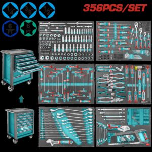 Caja Herramientas con 356 Pzs Industrial Super Total (THPTCS73561)